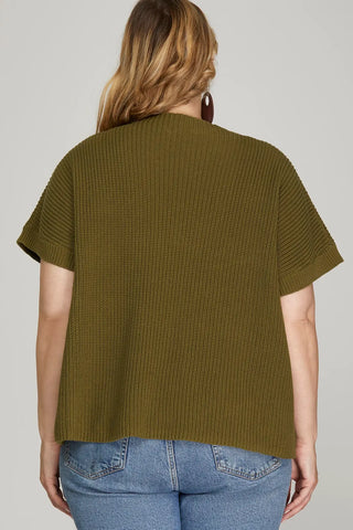 Made My Day Sweater Top- Curvy