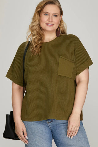 Made My Day Sweater Top- Curvy