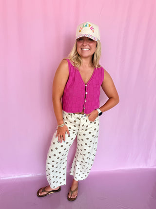 Lovestruck Polka Dot Barrel Pant