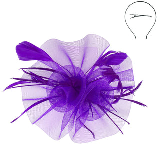 Floral Feather Mesh Fascinator
