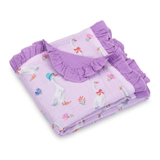 Muslin Goose Parade Quilt Baby & Kids Ruffle  Blanket