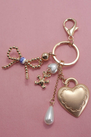 Teddy Bear/ Heart/ Bow Keychain