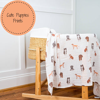 Baby Muslin Doggone Cute Swaddle Blanket