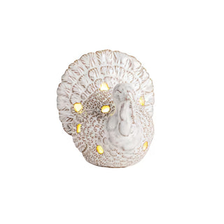 Decorative wall light shaped like a turkey on a white background