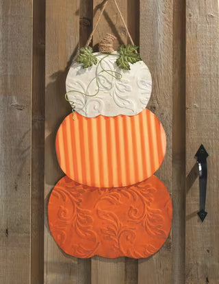 Decorative pumpkin with three tiers