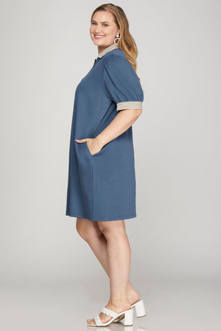 Collar Me Sweet Dress- Curvy