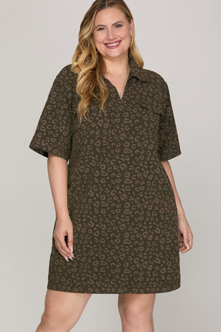 Easy Wild Print Dress- Curvy