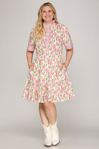 Joyful Bloom Dress-Curvy