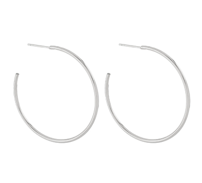 40mm White Gold Hoop