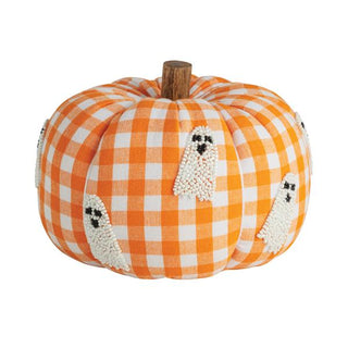 Ghost Beaded Icon Pumpkin Pillow
