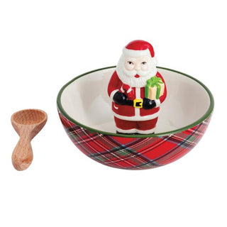 Santa Icon Tartan Candy Dish