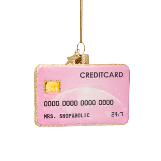 Pink Opal Credit Card Glass Ornament