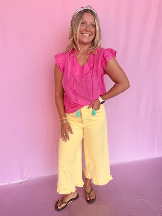 Ruffle Hem Pant