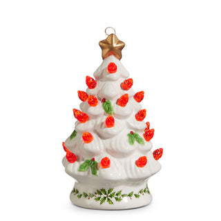 Lighted Holly Tree Ornament