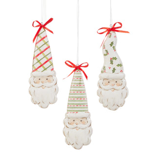 Pattern Santa Ornaments