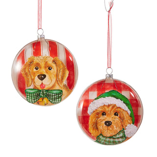 Dog Holiday Disc Ornaments