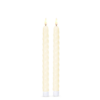 11.5" Ivory Twist Taper Candle