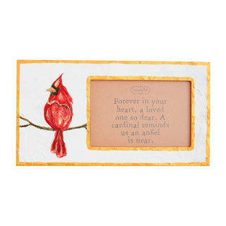 Cardinal bird design with text on a white background