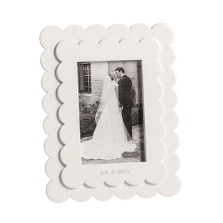 Mr. & Mrs. Scallop Wood Frame
