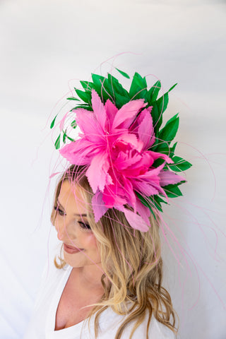 Green/Pink Julep Jubilee Fascinator