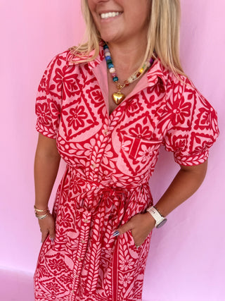 Waist Tied Midi Dress