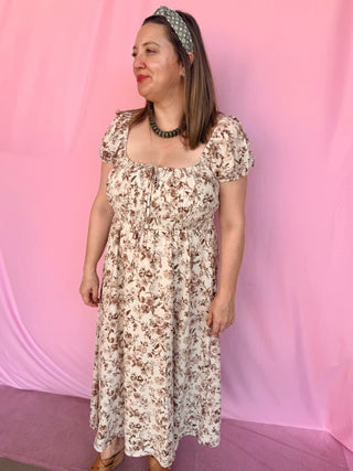 Amber Glow Midi Dress- Curvy