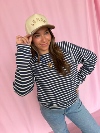 Stripe Waffle Knit Top