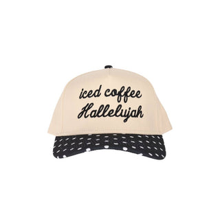 Iced Coffee Polka Dot Embroidered Trucker Hat