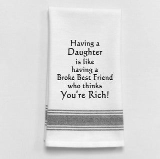 Having a Daughter Tea Towel