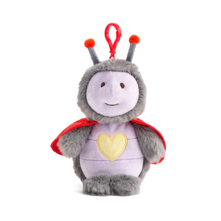 Plush toy with a heart on a white background