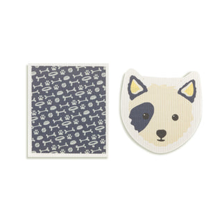 Dog Shaped Biodegradable Dish Cloths Set
