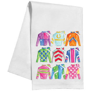Handpainted Derby Jockey Silks Kitchen Towel