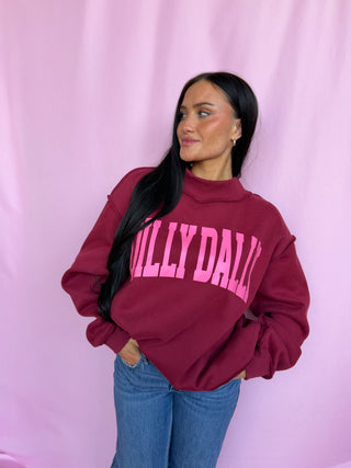woman wearing a mockneck 
