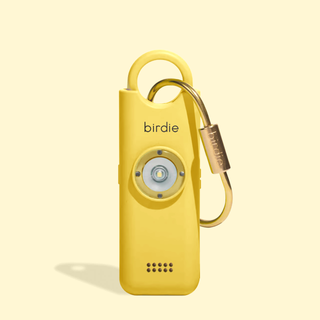 Yellow device with 'birdie' branding on a light yellow background