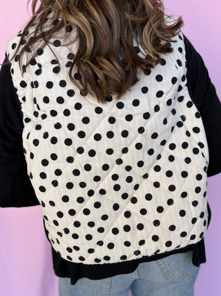 Polka Dot Quilted Vest