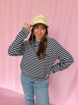 Stripe Waffle Knit Top