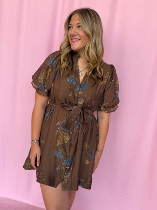 girl in brown dress