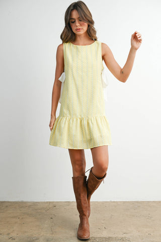 Side-Tie Gingham Dress