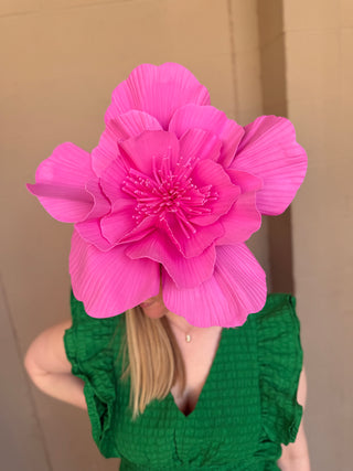 Fuchsia Camellia Flower Fascinator