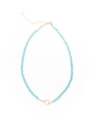 Thea Luxe Aqua Beaded Necklace