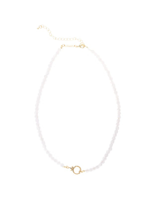 Thea Luxe White Beaded Necklace