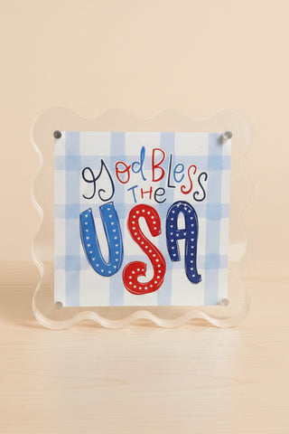 God Bless the USA Acrylic Frame