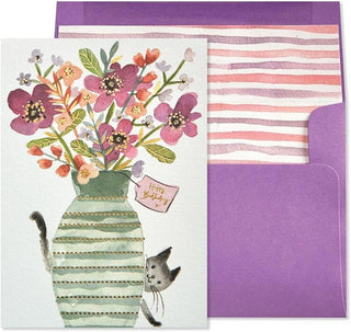 Vase With Flower Birthday Card