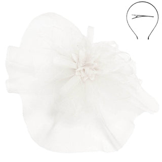 Floral Feathered Mesh Fascinator