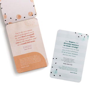 Packaged product with a card featuring text on a white background