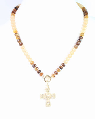 Bankston Cross Charm Gold