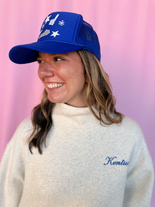 Kentucky Embroidered Mock Neck