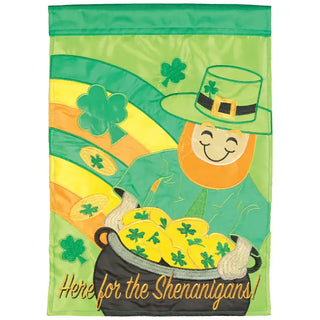 Here for the Shenanigans! Garden Flag