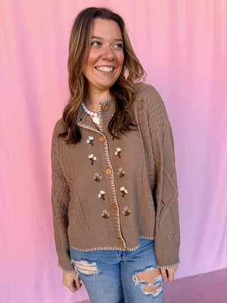 Embroidery Floral Cardigan