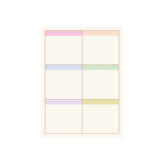 9.5x7 Pastel Boxes Tearaway Notepad
